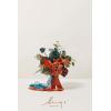 image:imageLings moment Wedding Artificial Flowers Package Bridal Bouquet Bridesmaid Bouquets Boutonniere for Men Rose PetalsDark Teal Burnt OrangeOrdark Teal  Burnt Orange
