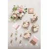 image:imageLings moment Wedding Artificial Flowers Package Bridal Bouquet Bridesmaid Bouquets Boutonniere for Men Rose PetalsDark Teal Burnt OrangePkdusty Rose  Cream