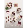 image:imageLings moment Wedding Artificial Flowers Package Bridal Bouquet Bridesmaid Bouquets Boutonniere for Men Rose PetalsDark Teal Burnt OrangeRedburgundy  Blush