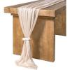 image:imageLings Moment 14Ft Brown Sheer Chiffon Like Table Runner for Wedding Party Bridal Shower Decorations Birthday Party DecorationsWhtnude