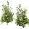 image:imageLings moment Free Standing Artificial Flowers Arrangements 2pcs Wedding Aisle Runner Chair Decorations Arch Altar Stage for Ceremony Reception Rose Home GrnWhite amp Sage 41 Tall x 22 Cross