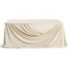 image:imageLings moment Powder Pink Wedding Table Cloths in Premium Crumpled Velvet 9ft x 11ft Fits 4ft6ft RectangularRound SweetheartampHead Table for Wedding Reception Bridal Shower Birthday DecorationBrncappuccino