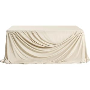 image:imageLings moment Powder Pink Wedding Table Cloths in Premium Crumpled Velvet 9ft x 11ft Fits 4ft6ft RectangularRound SweetheartampHead Table for Wedding Reception Bridal Shower Birthday DecorationBrncappuccino