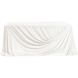 image:imageLings moment Powder Pink Wedding Table Cloths in Premium Crumpled Velvet 9ft x 11ft Fits 4ft6ft RectangularRound SweetheartampHead Table for Wedding Reception Bridal Shower Birthday DecorationWtwhite