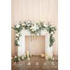 image:imageLings moment 9FT Spring Flower Garland Wedding Arch Flowers for Backdrop Decoration Eucalyptus amp Rose Artificial Floral Garland for Mantle  Sweetheart Head Table Decor for Reception Dusty BlueWhtsage Green