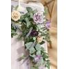 image:imageLings moment 9FT Spring Flower Garland Wedding Arch Flowers for Backdrop Decoration Eucalyptus amp Rose Artificial Floral Garland for Mantle  Sweetheart Head Table Decor for Reception Dusty BluePrpllavender Purple