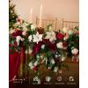 image:imageLings moment 9FT Spring Flower Garland Wedding Arch Flowers for Backdrop Decoration Eucalyptus amp Rose Artificial Floral Garland for Mantle  Sweetheart Head Table Decor for Reception Dusty BlueRedchristmas