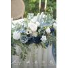 image:imageLings moment 9FT Spring Flower Garland Wedding Arch Flowers for Backdrop Decoration Eucalyptus amp Rose Artificial Floral Garland for Mantle  Sweetheart Head Table Decor for Reception Dusty BlueBludusty Blue  Navy