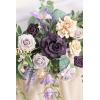 image:imageLings moment 9FT Spring Flower Garland Wedding Arch Flowers for Backdrop Decoration Eucalyptus amp Rose Artificial Floral Garland for Mantle  Sweetheart Head Table Decor for Reception Dusty BluePrpllavender Purple