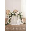image:imageLings moment 9FT Spring Flower Garland Wedding Arch Flowers for Backdrop Decoration Eucalyptus amp Rose Artificial Floral Garland for Mantle  Sweetheart Head Table Decor for Reception Dusty BluePkblush  Cream