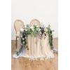 image:imageLings moment 9FT Spring Flower Garland Wedding Arch Flowers for Backdrop Decoration Eucalyptus amp Rose Artificial Floral Garland for Mantle  Sweetheart Head Table Decor for Reception Dusty BluePrpllavender Purple