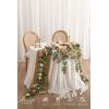 image:imageLings moment 9FT Spring Flower Garland Wedding Arch Flowers for Backdrop Decoration Eucalyptus amp Rose Artificial Floral Garland for Mantle  Sweetheart Head Table Decor for Reception Dusty BlueBrnbeige  Brown