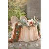 image:imageLings moment 9FT Spring Flower Garland Wedding Arch Flowers for Backdrop Decoration Eucalyptus amp Rose Artificial Floral Garland for Mantle  Sweetheart Head Table Decor for Reception Dusty BlueOrterracotta  Orange