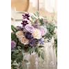 image:imageLings moment 9FT Spring Flower Garland Wedding Arch Flowers for Backdrop Decoration Eucalyptus amp Rose Artificial Floral Garland for Mantle  Sweetheart Head Table Decor for Reception Dusty BluePrpllilac  Cream