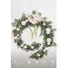 image:imageLings moment 9FT Spring Flower Garland Wedding Arch Flowers for Backdrop Decoration Eucalyptus amp Rose Artificial Floral Garland for Mantle  Sweetheart Head Table Decor for Reception Dusty BluePkblush  Cream