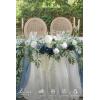 image:imageLings moment 9FT Spring Flower Garland Wedding Arch Flowers for Backdrop Decoration Eucalyptus amp Rose Artificial Floral Garland for Mantle  Sweetheart Head Table Decor for Reception Dusty BlueBludusty Blue  Navy