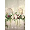 image:imageLings moment 9FT Spring Flower Garland Wedding Arch Flowers for Backdrop Decoration Eucalyptus amp Rose Artificial Floral Garland for Mantle  Sweetheart Head Table Decor for Reception Dusty BlueRedmarsala