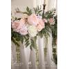 image:imageLings moment 9FT Spring Flower Garland Wedding Arch Flowers for Backdrop Decoration Eucalyptus amp Rose Artificial Floral Garland for Mantle  Sweetheart Head Table Decor for Reception Dusty BluePkblush  Cream
