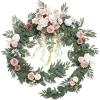 image:imageLings moment 9FT Spring Flower Garland Wedding Arch Flowers for Backdrop Decoration Eucalyptus amp Rose Artificial Floral Garland for Mantle  Sweetheart Head Table Decor for Reception Dusty BluePkdusty Rose  Cream