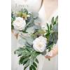image:imageLings moment Artificial Bridesmaid Bouquets Set of 6Burgundy Wedding Flower Bouquets Pink Floral Bouquet Mashala Bridal Bouquets with RibbonCeremonyAnniversary7inch DiameterWhtwhite