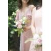 image:imageLings moment Artificial Bridesmaid Bouquets Set of 6Burgundy Wedding Flower Bouquets Pink Floral Bouquet Mashala Bridal Bouquets with RibbonCeremonyAnniversary7inch DiameterPkdusty Rose  Cream