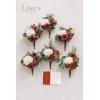 image:imageLings moment Artificial Bridesmaid Bouquets Set of 6Burgundy Wedding Flower Bouquets Pink Floral Bouquet Mashala Bridal Bouquets with RibbonCeremonyAnniversary7inch DiameterOrburnt Orange