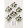image:imageLings moment Artificial Bridesmaid Bouquets Set of 6Burgundy Wedding Flower Bouquets Pink Floral Bouquet Mashala Bridal Bouquets with RibbonCeremonyAnniversary7inch DiameterPrpllilac  Gold