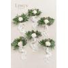 image:imageLings moment Artificial Bridesmaid Bouquets Set of 6Burgundy Wedding Flower Bouquets Pink Floral Bouquet Mashala Bridal Bouquets with RibbonCeremonyAnniversary7inch DiameterWhtwhite