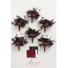 image:imageLings moment Artificial Bridesmaid Bouquets Set of 6Burgundy Wedding Flower Bouquets Pink Floral Bouquet Mashala Bridal Bouquets with RibbonCeremonyAnniversary7inch DiameterRedburgundy Red  Black