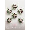 image:imageLings moment Artificial Bridesmaid Bouquets Set of 6Burgundy Wedding Flower Bouquets Pink Floral Bouquet Mashala Bridal Bouquets with RibbonCeremonyAnniversary7inch DiameterPkmarsala  Cream