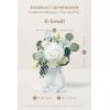 image:imageLings moment Artificial Bridesmaid Bouquets Set of 6Burgundy Wedding Flower Bouquets Pink Floral Bouquet Mashala Bridal Bouquets with RibbonCeremonyAnniversary7inch DiameterBludusty Blue  Navy Blue
