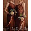 image:imageLings moment Artificial Bridesmaid Bouquets Set of 6Burgundy Wedding Flower Bouquets Pink Floral Bouquet Mashala Bridal Bouquets with RibbonCeremonyAnniversary7inch DiameterOrburnt Orange