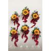 image:imageLings moment Artificial Bridesmaid Bouquets Set of 6Burgundy Wedding Flower Bouquets Pink Floral Bouquet Mashala Bridal Bouquets with RibbonCeremonyAnniversary7inch DiameterYlwsunflower