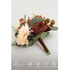 image:imageLings moment Artificial Bridesmaid Bouquets Set of 6Burgundy Wedding Flower Bouquets Pink Floral Bouquet Mashala Bridal Bouquets with RibbonCeremonyAnniversary7inch DiameterOrburnt Orange