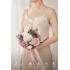image:imageLings moment Artificial Wedding Flower Bouquets for Bridesmaids Ivory Floral Bouquet Beige Bridal Bouquets for Bridesmaids with Ribbon Ceremony Anniversary7inch DiameterPkdusty Rose  Mauve