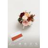 image:imageLings moment Artificial Wedding Flower Bouquets for Bridesmaids Ivory Floral Bouquet Beige Bridal Bouquets for Bridesmaids with Ribbon Ceremony Anniversary7inch DiameterOrgradual Terracotta