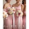 image:imageLings moment Artificial Wedding Flower Bouquets for Bridesmaids Ivory Floral Bouquet Beige Bridal Bouquets for Bridesmaids with Ribbon Ceremony Anniversary7inch DiameterPkcream
