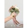 image:imageLings moment Artificial Wedding Flower Bouquets for Bridesmaids Ivory Floral Bouquet Beige Bridal Bouquets for Bridesmaids with Ribbon Ceremony Anniversary7inch DiameterPkdusty Rose  Cream