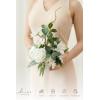 image:imageLings moment Artificial Wedding Flower Bouquets for Bridesmaids Ivory Floral Bouquet Beige Bridal Bouquets for Bridesmaids with Ribbon Ceremony Anniversary7inch DiameterWhtwhite  Sage