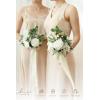 image:imageLings moment Artificial Wedding Flower Bouquets for Bridesmaids Ivory Floral Bouquet Beige Bridal Bouquets for Bridesmaids with Ribbon Ceremony Anniversary7inch DiameterWhtwhite  Sage