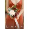 image:imageLings moment Artificial Wedding Flower Bouquets for Bridesmaids Ivory Floral Bouquet Beige Bridal Bouquets for Bridesmaids with Ribbon Ceremony Anniversary7inch DiameterOrburnt Orange