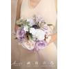 image:imageLings moment Artificial Wedding Flower Bouquets for Bridesmaids Ivory Floral Bouquet Beige Bridal Bouquets for Bridesmaids with Ribbon Ceremony Anniversary7inch DiameterPrplgold  Lilac