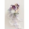 image:imageLings moment Artificial Wedding Flower Bouquets for Bridesmaids Ivory Floral Bouquet Beige Bridal Bouquets for Bridesmaids with Ribbon Ceremony Anniversary7inch DiameterPrpllilac  Gold