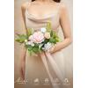 image:imageLings moment Artificial Wedding Flower Bouquets for Bridesmaids Ivory Floral Bouquet Beige Bridal Bouquets for Bridesmaids with Ribbon Ceremony Anniversary7inch DiameterPkposyblush  Cream