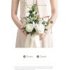 image:imageLings moment Artificial Wedding Flower Bouquets for Bridesmaids Ivory Floral Bouquet Beige Bridal Bouquets for Bridesmaids with Ribbon Ceremony Anniversary7inch DiameterWhtwhite  Sage