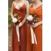 image:imageLings moment Artificial Wedding Flower Bouquets for Bridesmaids Ivory Floral Bouquet Beige Bridal Bouquets for Bridesmaids with Ribbon Ceremony Anniversary7inch DiameterOrburnt Orange