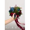 image:imageLings moment Artificial Wedding Flower Bouquets for Bridesmaids Ivory Floral Bouquet Beige Bridal Bouquets for Bridesmaids with Ribbon Ceremony Anniversary7inch DiameterBlunavy Blue  Burgundy Red