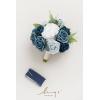image:imageLings moment Artificial Wedding Flower Bouquets for Bridesmaids Ivory Floral Bouquet Beige Bridal Bouquets for Bridesmaids with Ribbon Ceremony Anniversary7inch DiameterBlunoble Navy Blue