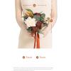 image:imageLings moment Artificial Wedding Flower Bouquets for Bridesmaids Ivory Floral Bouquet Beige Bridal Bouquets for Bridesmaids with Ribbon Ceremony Anniversary7inch DiameterOrburnt Orange