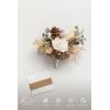 image:imageLings moment Artificial Wedding Flower Bouquets for Bridesmaids Ivory Floral Bouquet Beige Bridal Bouquets for Bridesmaids with Ribbon Ceremony Anniversary7inch DiameterBrnbeige Brown